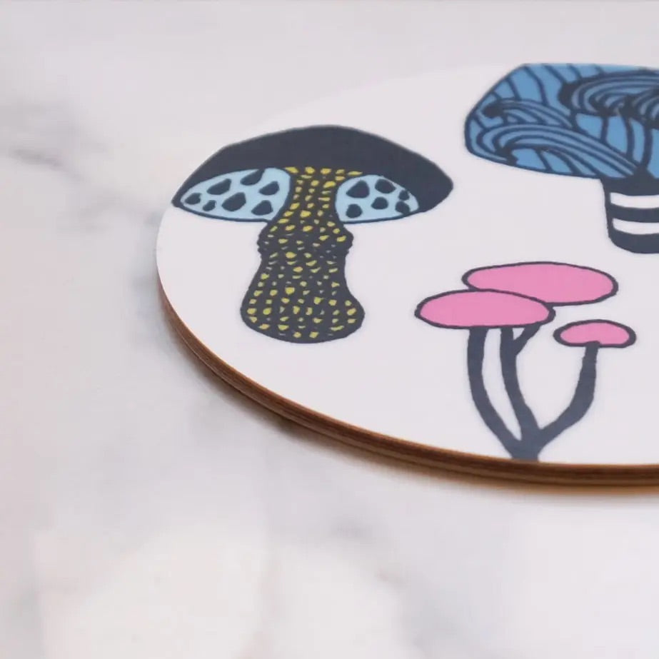 
                  
                    W • Mushroom White Coaster • Hippstory
                  
                