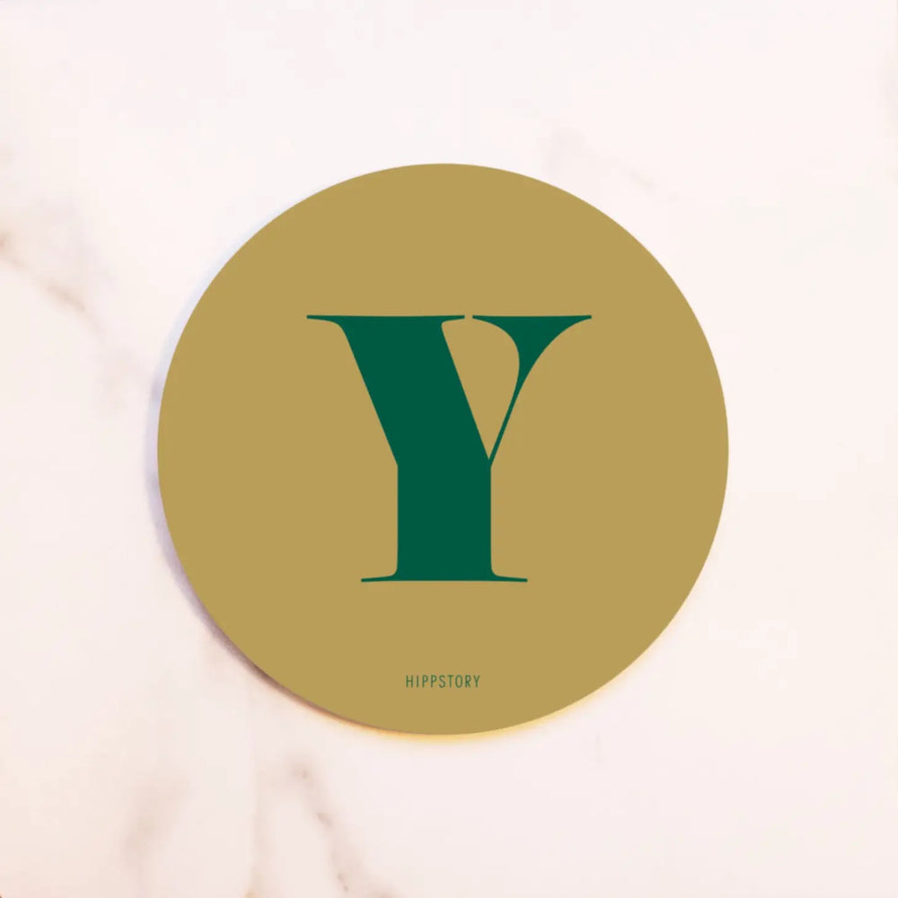 Y • Hipster White Coaster • Hippstory