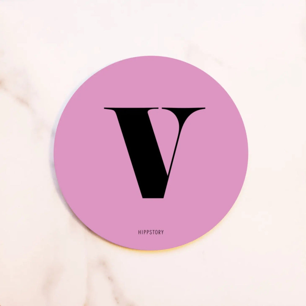 V • Teal Puzzle Coaster • Hippstory