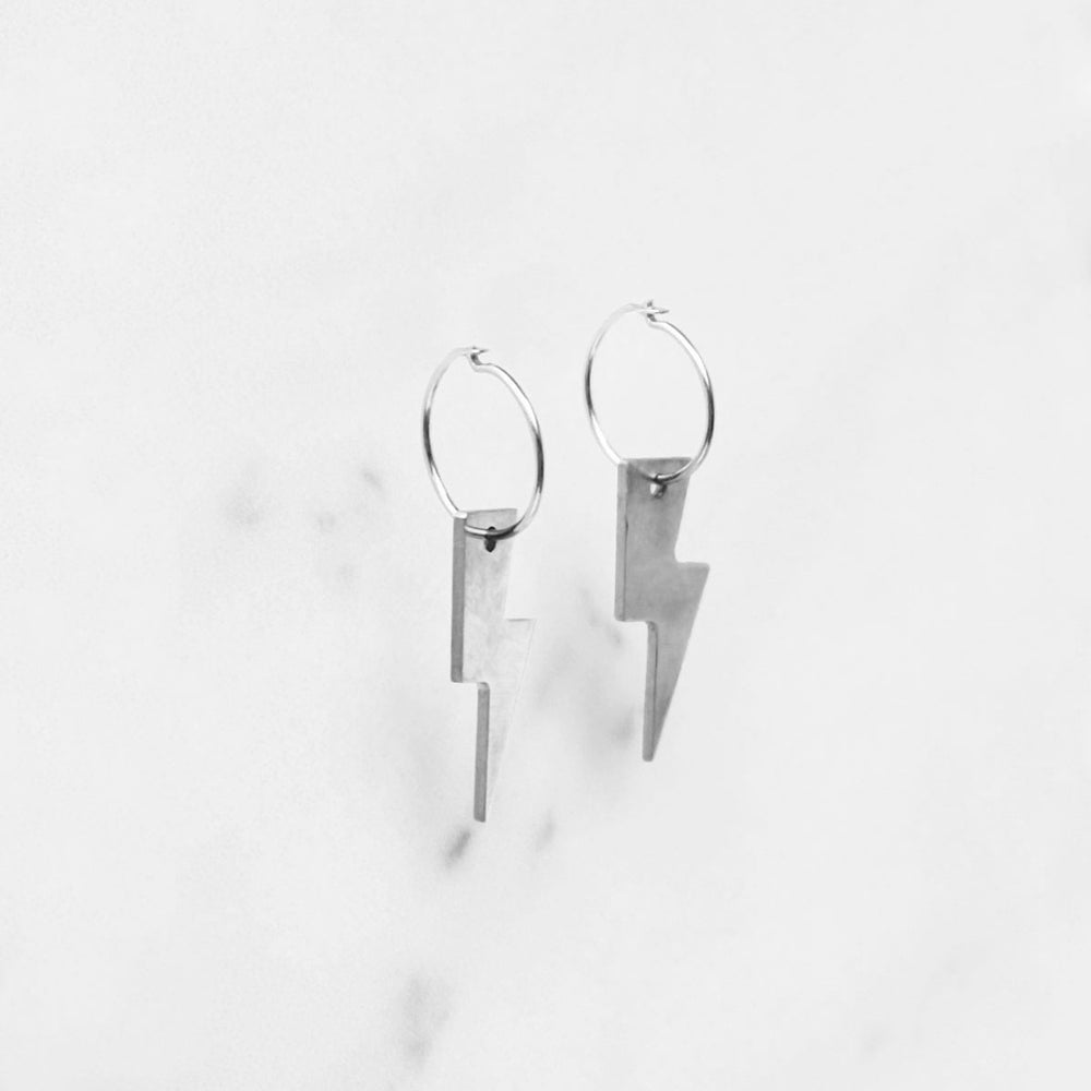 Flash • Earrings Silver + Aluminium