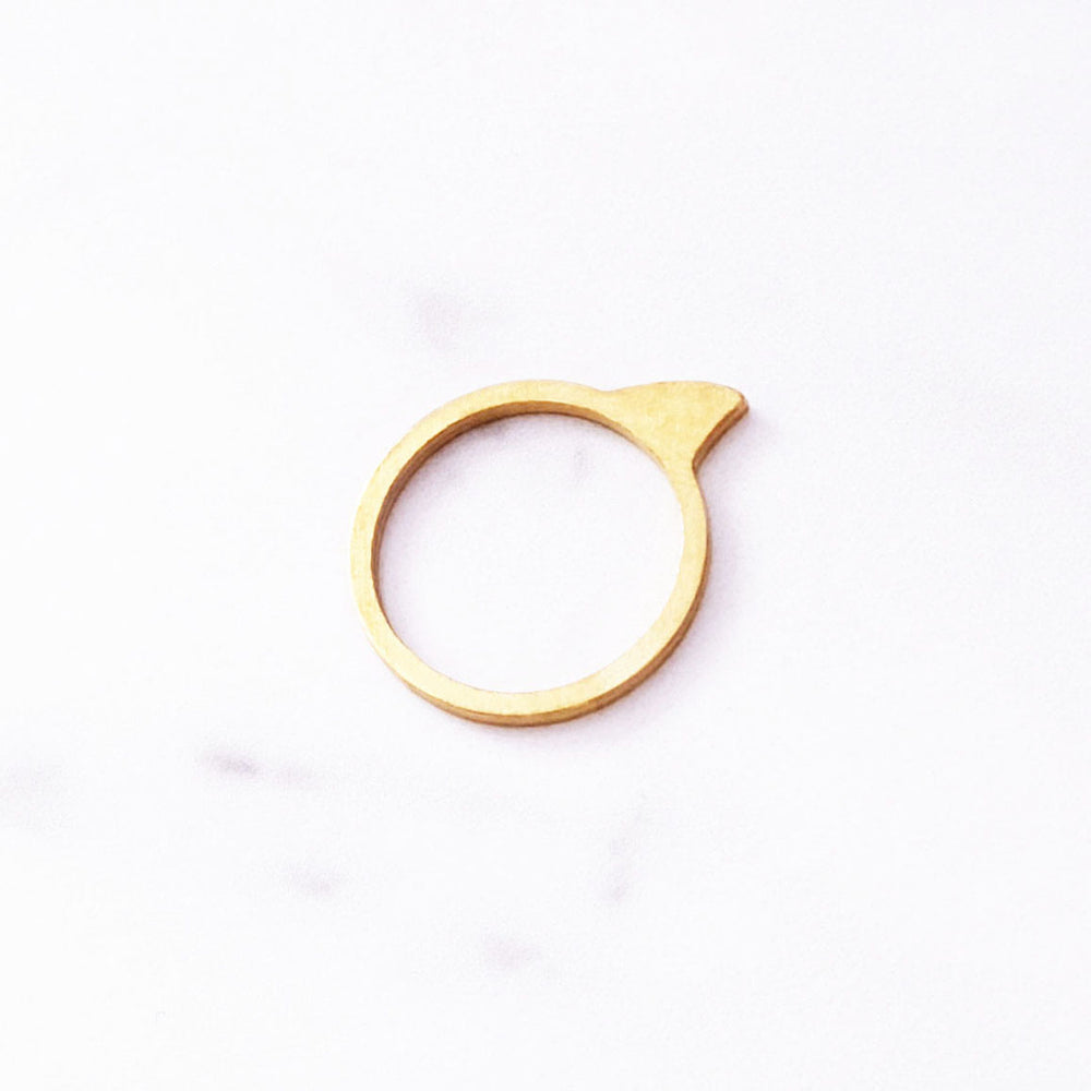 Jaws • ring, gold (brass)